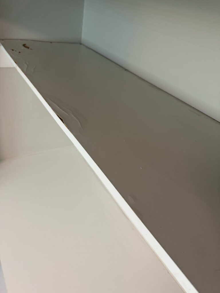 Closet shelving - after cleaning