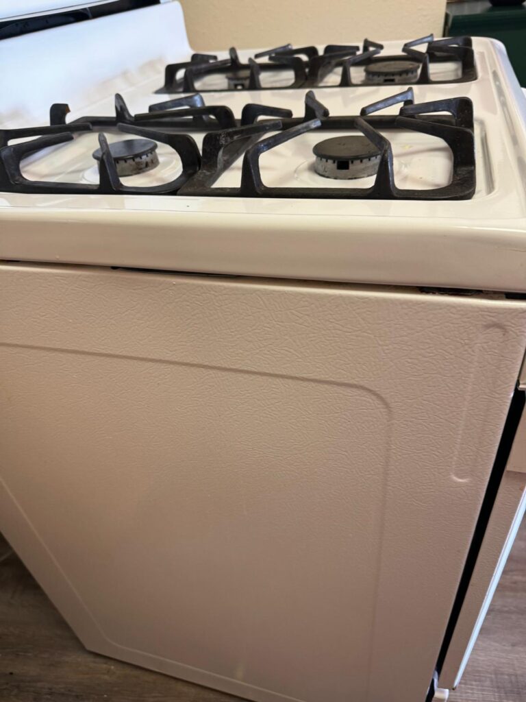 Stove front and sides - after cleaning